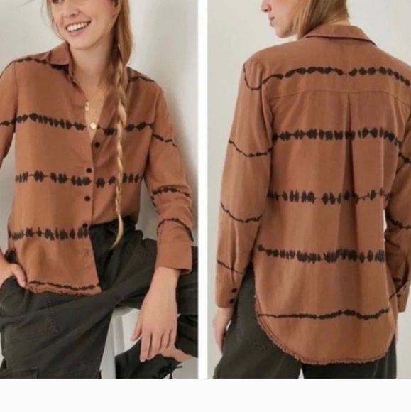 Cloth & Stone AnthropoloieB Tie-Dye Button-Up Shirt - Picture 1 of 3